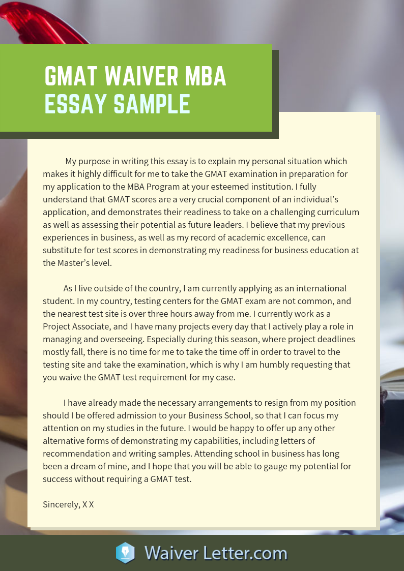 example mba application essays